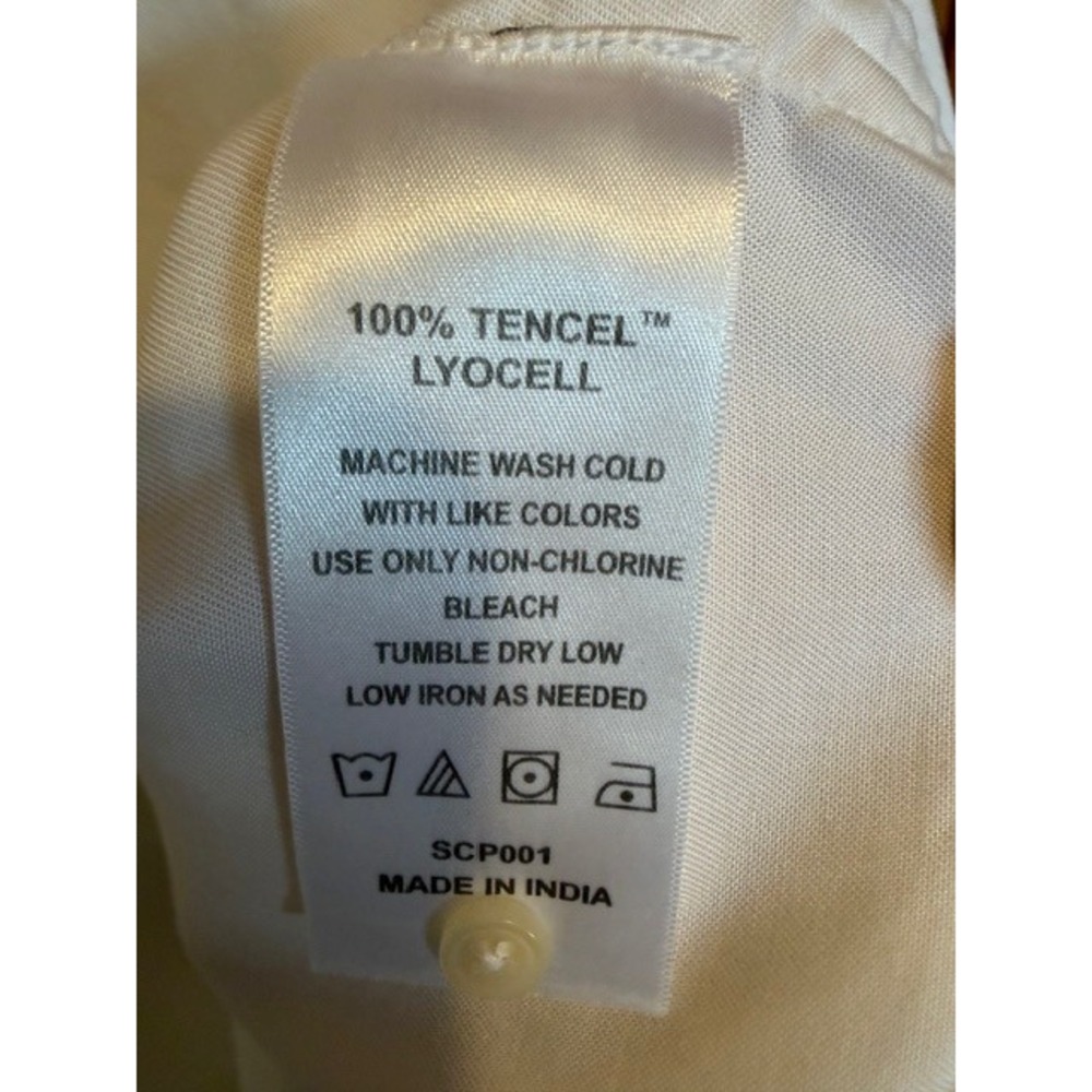 Quince White 100% Tencel Lyocell Short Sleeve Button Down Shirt Women XS - Picture 7 of 7
